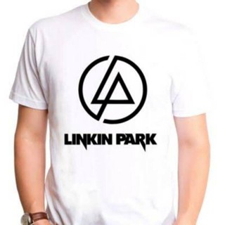 เสื้อเชิ้ตแขนสั้น เสื้อยืดผ้าหนา tshirt เสื้อยืด ลาย Linkin PARK