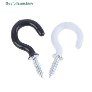 Seaf&gt; ตะขอแขวนแก้วน้ํา ติดเพดาน แบบสกรู ทนทาน 10 ชิ้น