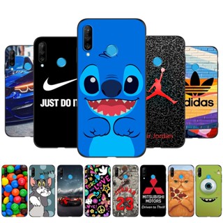 เคสโทรศัพท์มือถือ ซิลิโคน tpu ปิดด้านหลัง ลาย Stitch สีดํา สําหรับ huawei P30 lite P 30 lite P30lite