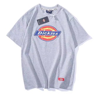 Dickies เสื้อยืดคอกลมแขนสั้นเนื้อผ้าฝ้ายทรงหลวมสําหรับผู้ชายและผู้หญิง