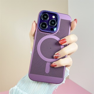 เคสโทรศัพท์มือถือแบบแข็ง กันกระแทก ระบายอากาศ กระจายความร้อน สําหรับ iphone 11 12 13 14 Pro Max 14 plus 11pro