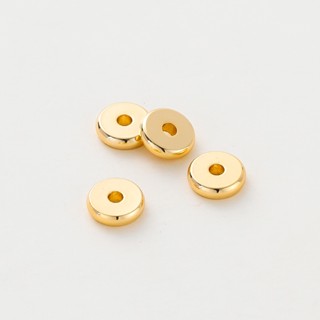 St.kunkka ลูกปัดชุบทองแท้ 18K ทรงกลม หนา 3 มม.-1.3 มม. สําหร…