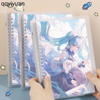 Qyiyu สมุดโน๊ตไดอารี่ แบบสันเกลียว ลาย Kawaii Hatsune Miku ขนาด A5 แกะออกได้ เครื่องเขียน สําหรับนักเรียน สํานักงาน