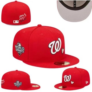 Mlb หมวกแก๊ป ผ้าฝ้าย ลาย Washington Nationals แฟชั่นฤดูร้อน สําหรับทุกเพศ