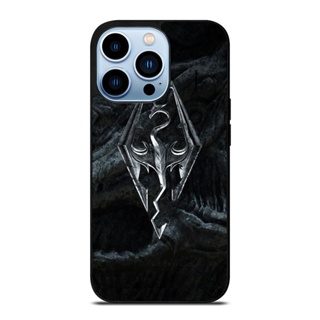 เคสโทรศัพท์มือถือ กันกระแทก ลายโลโก้ Skyrim Elder Scrolls สําหรับ IPhone 14 Plus 13 Pro Max 12 Mini X