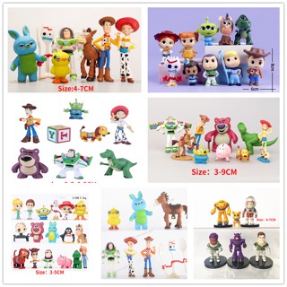 โมเดลตุ๊กตาฟิกเกอร์ Toy Story Buzz Lightyear Lotso Woody Triss Dinosaur Strawberry Bear ของเล่นสําหรับเด็ก