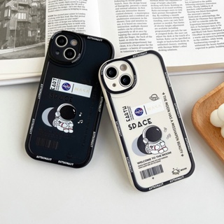 เคสโทรศัพท์มือถือ TPU แบบนิ่ม ลายการ์ตูนนักบินอวกาศ สําหรับ iPhone 14 13 12 11 Pro X XS Max XR 6 6s 7 8 Plus | Xmt D04