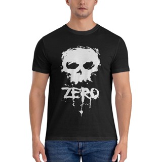 เสื้อยืด พิมพ์ลายหัวกะโหลก Zero Skate สไตล์คลาสสิก เหมาะกับฤดูร้อน ราคาถูก