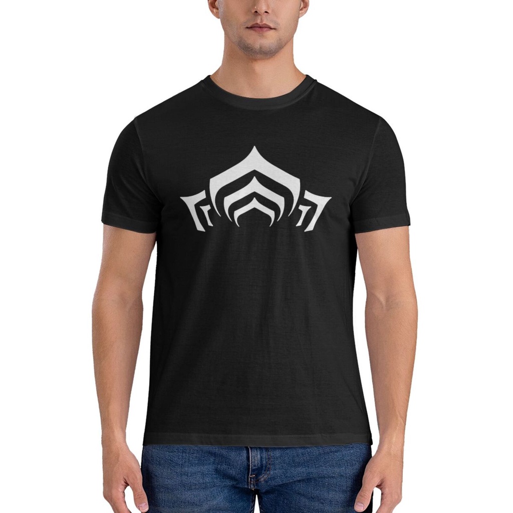 Warframe White 18 Lotus Symbol Graphics Cotton Print Tshirt