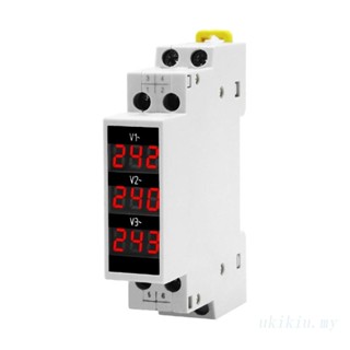 Uki เครื่องวัดแรงดันไฟฟ้า 80V-500V Din Rail