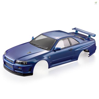 Enew)killerbody 48716 Nissan Skyline (R34) กรอบบอดี้สําเร็จรูป สําหรับรถแข่งบังคับวิทยุไฟฟ้า 1/10 DIY