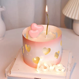 🎂ร้านไทยส่งไว🎂 4 ชิ้นต่อชุด ป้ายท็อเปเปอร์ปักเค้ก ท้อปเปอร์ลูกโป่ง รูปหัวใจ หลากหลายสี สําหรับตกแต่งเค้ก C37
