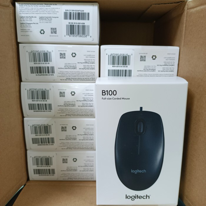 Logitech Mouse Usb B100 ของแท้