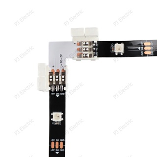 ให้ความสว่าง 2 ชิ้น ตัวต่อไฟเส้น ตัวต่อไฟเส้น 5050 LED RGB ( LED Strip Connector) 2pcs 2PIN or 4PIN I /L / T / X Shape