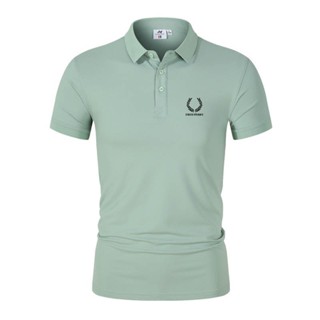 FRED PERRY เสื้อโปโลแขนสั้น สไตล์นักธุรกิจ แฟชั่นฤดูร้อน สําหรับผู้ชาย ไซซ์ M - 4Xl 6011