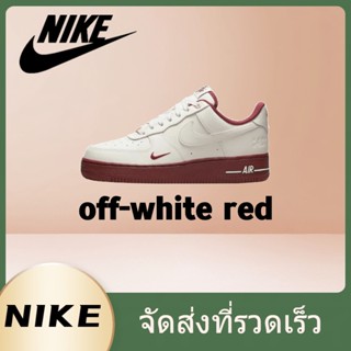 ✨ รุ่นฮิต ของมันต้องมี✨ Nike Air Force 1 Low 07 se "off-white red"  ของแท้ 100%💕