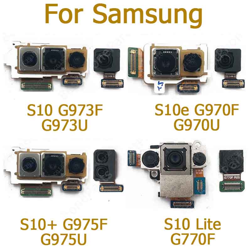 แท้ โมดูลกล้องหน้า หลัง สําหรับ Samsung Galaxy S10 Plus S10e Lite G970 G973 G975 G770