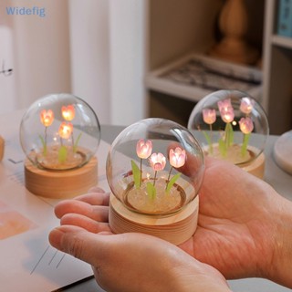 Widefig โคมไฟกลางคืน รูปดอกทิวลิป Diy สําหรับตกแต่ง