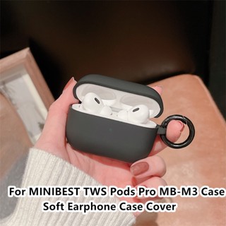 【คุณภาพสูง】เคสหูฟัง แบบนิ่ม สีมาการอง สําหรับ MINIBEST TWS Pods Pro MB-M3 MINIBEST TWS Pods Pro MB-M3