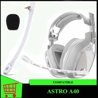 ไมโครโฟนตัดเสียงรบกวน สีขาว พร้อมโฟมครอบไมโครโฟน แบบเปลี่ยน สําหรับ Astro A40 TR A40