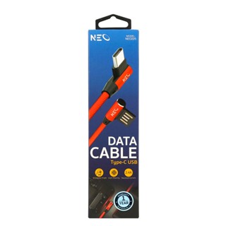NEO สายชาร์จ Type-C  รุ่น 225 สีแดง สายยาว 1 เมตร