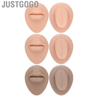 Justgogo Simulated Mouth Tongue Model  Reusable Practical Silicone Mouth Tongue Stud Display Model Simple Operating Small Size  for Jewelry Store