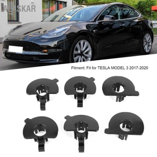 ALASKAR 6 pcs กันชนหลังตัวยึดเซ็นเซอร์กันชนตัวยึด 1088447-00 A 1088442-00 Fit สำหรับ TESLA MODEL 3 2017-2020