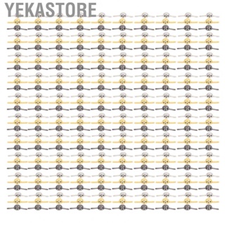 Yekastore 300 Pcs 10mm Mini Brads Silver Gold Silver Grey Round Brass Metal Paper Fastener