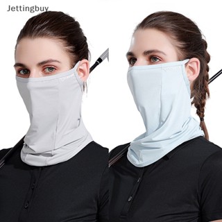 [Jettingbuy] Ice Silk  Mask Women Summer Anti-UV Quick-drying Face Cover Scarf Breathable Lady Neck Protection Hanging Ear headband New Stock