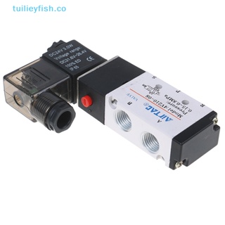 Tuilieyfish ใหม่ วาล์วโซลินอยด์ Airtac 5 ทาง 2 ตําแหน่ง 1/4 นิ้ว 4V210-08 DC24V 1 ชิ้น