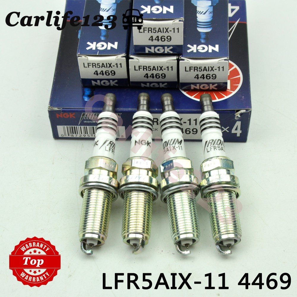 4 ชิ้นชุดใหม่ Iridium LFR5AIX-11 NGK 4469 LFR5AIX11 หัวเทียน