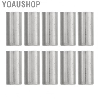 Yoaushop Round Coupling Nut  10 Pcs Threaded Sleeve Rod Hard Wearing Precise Thread Stainless Steel  for Maintenance