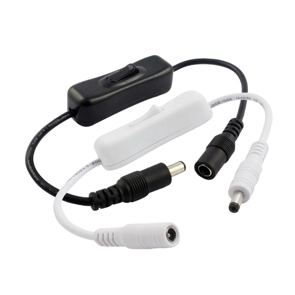สวิตช์ไฟ DC 12V ตัวเมีย ตัวผู้ 5.5x2.1 มม. เชื่อมต่อ DC เปิดปิด อินไลน์ 304 สวิตช์ 5V 12V 24V สําหรั