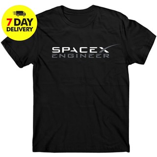 เสื้อยืดแขนสั้น พิมพ์ลาย Spacex Elon Musk Tesla Engineer แฟชั่นฤดูร้อน สําหรับผู้ชาย