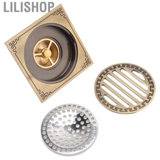 Lilishop Shower Drain Odor Free Square Pretty Design Floor Drain Cover Quick Draining for Toilet