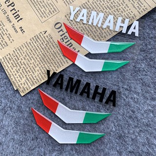 สติ๊กเกอร์ yamaha โลโก้ logo สติกเกอร์อีพ็อกซี่ ลายธงสามสี 3D สําหรับติดตกแต่งรถมอเตอร์ไซด์ Yamaha Xmax 300 Nmax tricity grand filano freego