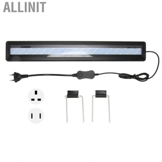 Allinit Fish Tank Light  Full Spectrum Ultra 4 Rows Beads Heat Dissipation Black with Extendable Brackets for Freshwater