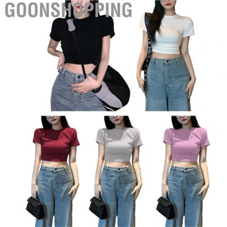 Goonshopping Women Short Sleeve Top  Fashion Cool Women Short Sleeve Shirt  for Summer for Girls