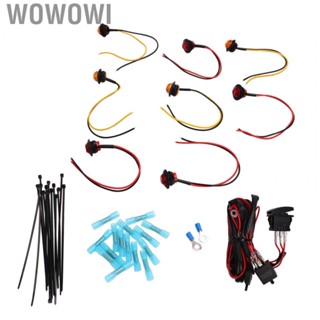 Wowowi Turn Signal Flasher Harness Kit  Easy Installation Rocker Switch Turn Signal Light Kit Heavy Duty  for ATV