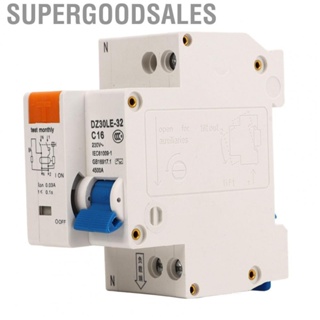 Supergoodsales AC 230V 16A Miniature Circuit Breaker Overload Air Switch Leakage Protection 1P+N Rail Mounting