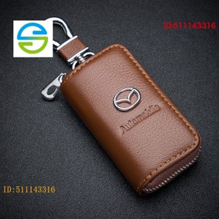 พร้อมส่ง เคสกุญแจรีโมทรถยนต์ หนังวัวแท้ สําหรับ Mazda CX5 CX6 CX7 CX8 CX9 mazda6 CX3 CX