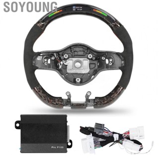 Soyoung Carbon Fiber  Display Shift Lights Steering Wheel Replacement for Mercedes‑AMG A45 C63 E63 CLA45 GLC63 2019 2021 2021