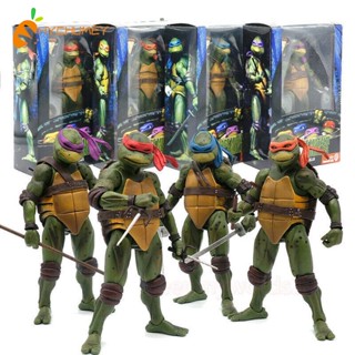 Neca โมเดลฟิกเกอร์ รูปปั้นนินจาเต่า 1990 7 นิ้ว เคลื่อนไหวได้