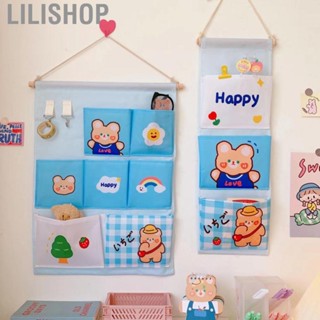 Lilishop Wall Hanging Storage Bag Fabrics Door Wall Mounted Storage Pockets Home Decoration for Dormitory Bedside Closet