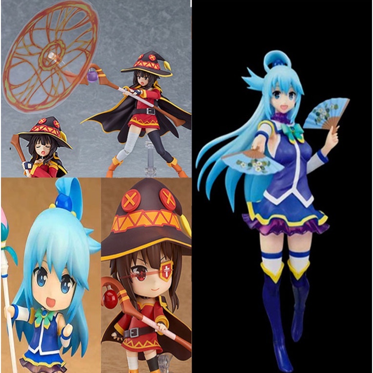 โมเดลฟิกเกอร์ PVC รูป Nendoroid Konosuba Legend of Crimson Aqua Megumin Figma 407 ของเล่นสะสม สําหรั