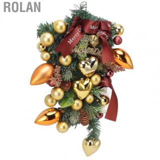 Rolan Christmas Heart Shaped Wreath  Multiple Uses Christmas Inverted Tree Wreath Handcrafted  for Farmhouse