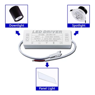 ไดรเวอร์ LED 300mA 1-3w 4-7w 8-12w 12-18w 18-25w 25-36w LED กระแสคงที่ ไดรเวอร์ ยูนิตพาวเวอร์ซัพพลาย สําหรับหม้อแปลงหลอดไฟ LED