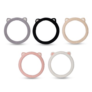 New Cartoon Cute Cat Ears Car Steering Wheel Cover Winter European Mink Plush Car Anti-Freezing Warm Steering Wheel Set steering wheel cover 38cm car accessories interior organizer