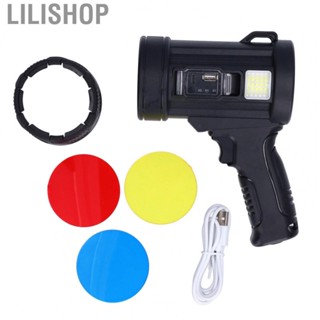 Lilishop T6 Outdoor Solar Power Searchlight Portable  Flashlight Multifunction