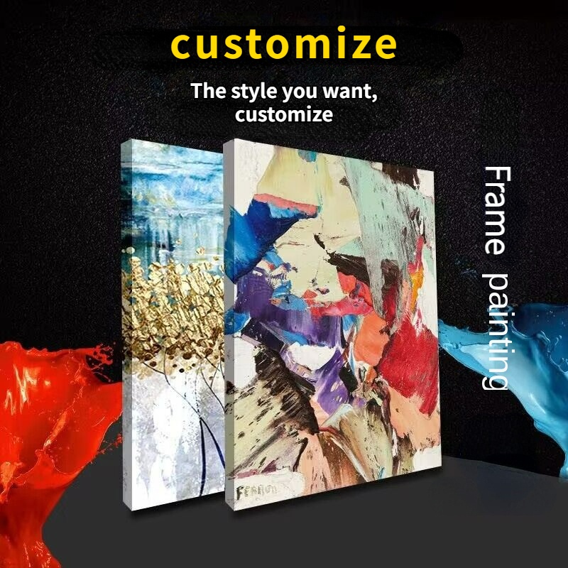 โปสเตอร์ภาพวาดผ้าใบ พิมพ์ลาย พร้อมกรอบรูป สําหรับแขวนตกแต่งห้องนอน custom